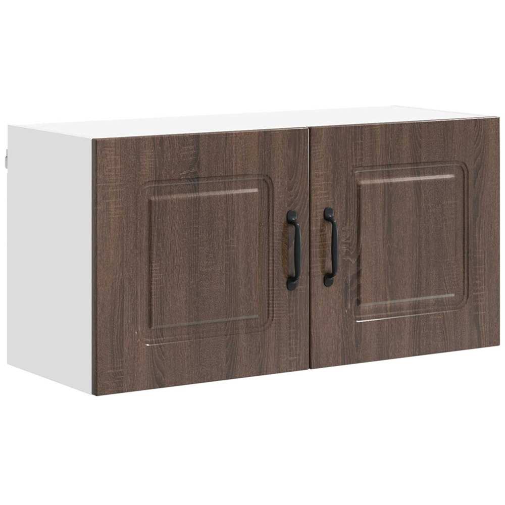 vidaXL Kalmar 2 Door Brown Oak Wall Kitchen Cabinet Image 2