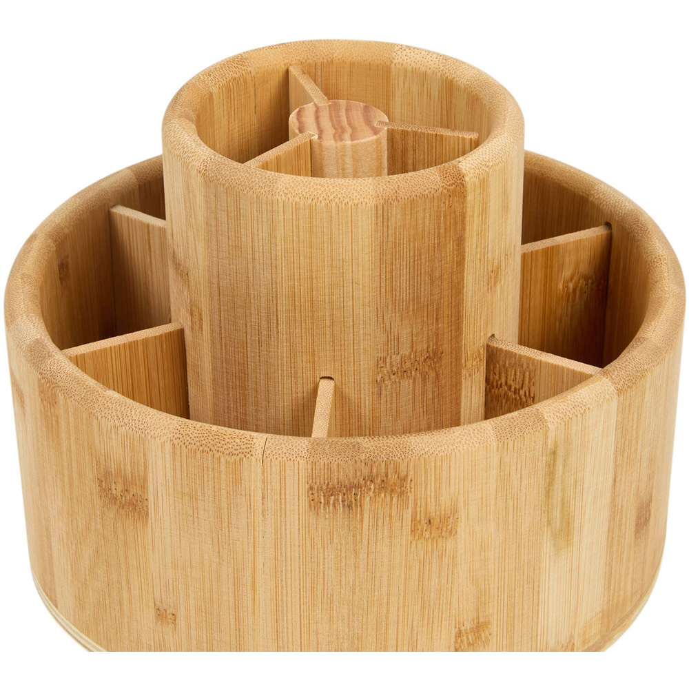 Bamboo Rotating Organiser Natural Image 4