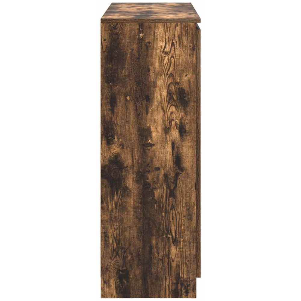vidaXL 2 Door 4 Drawer Smoked Oak Sideboard Image 7