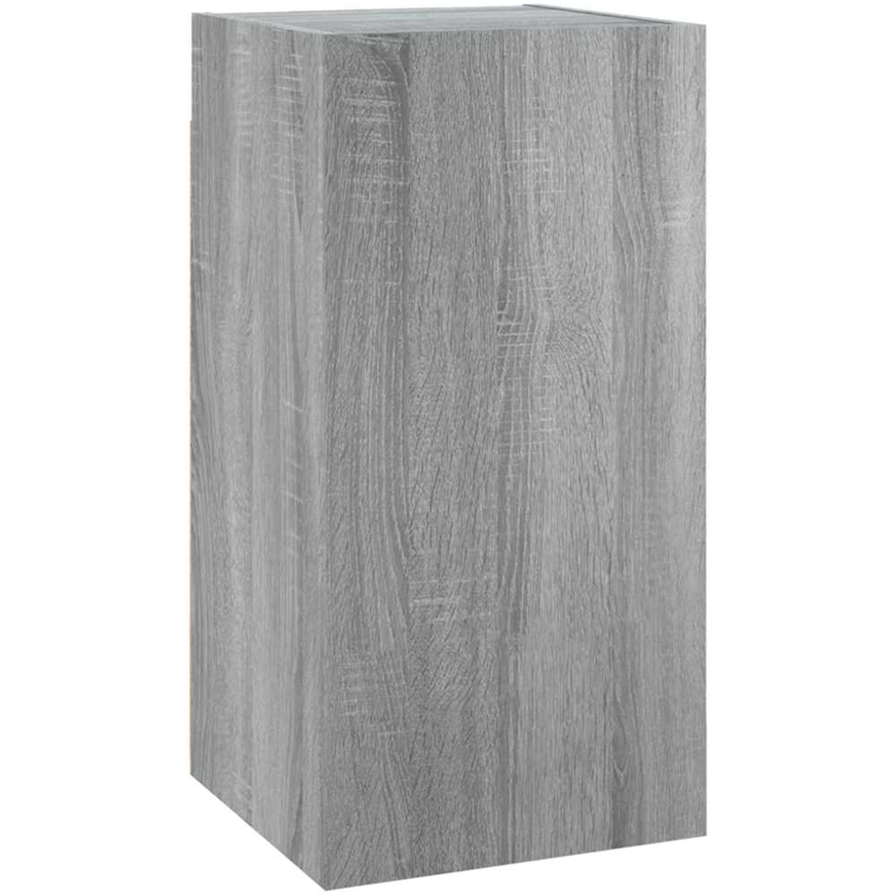 vidaXL Single Door Grey Sonoma Wall Mounted TV Cabinet Image 2