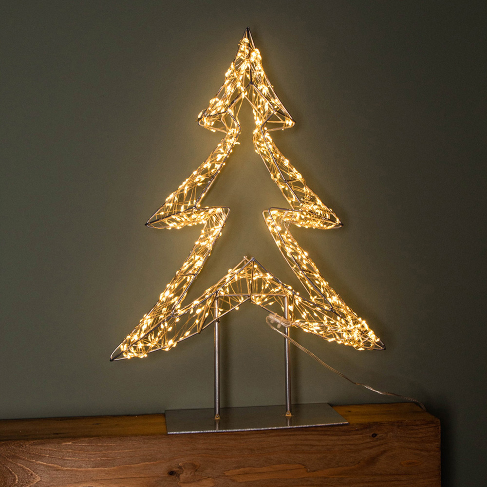 Samuel Alexander Warm White LED Dewdrop Christmas Tree on Metal Stand 1.5ft Image 4
