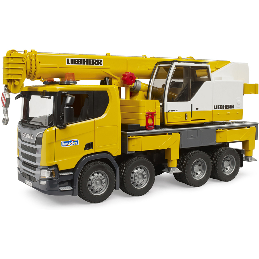 Bruder Kids Scania Super 560R Liebherr Crane Truck with Light and Sound Module Playset Model Image 4