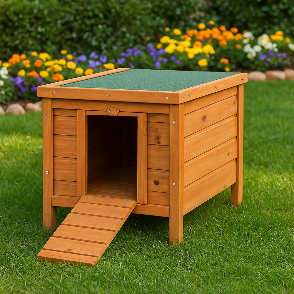 Pet Vida Wooden Pet Hutch House Image 2