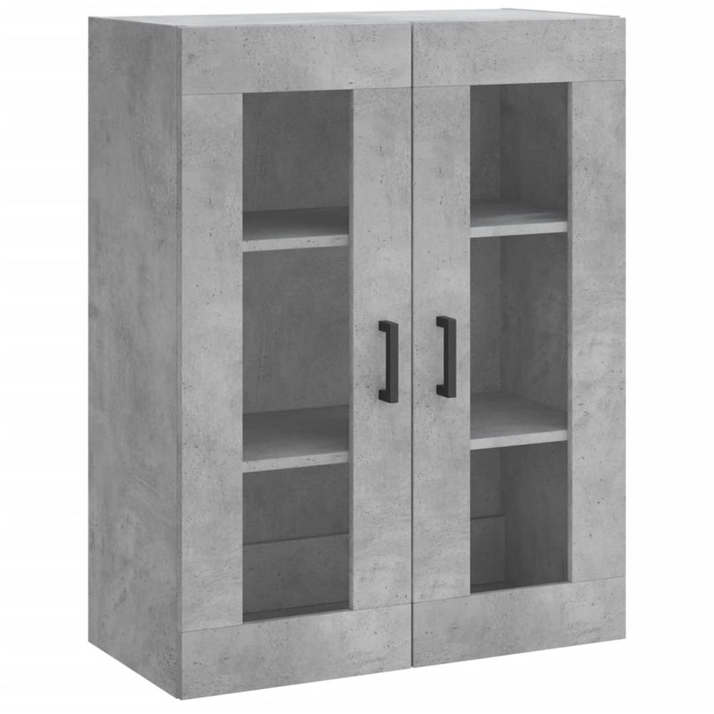 vidaXL 4 Glass Door Concrete Grey Highboard Image 5