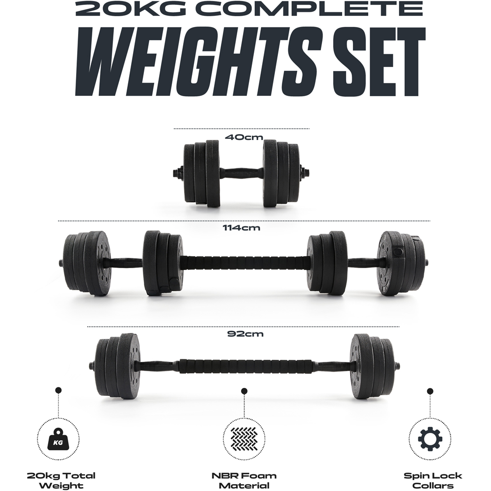 Phoenix Fitness Adjustable Weight Set 20kg Image 5