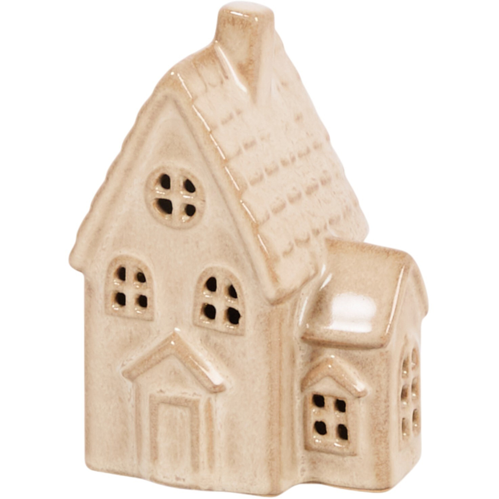 LED Stoneware House Decoration Beige Image 3