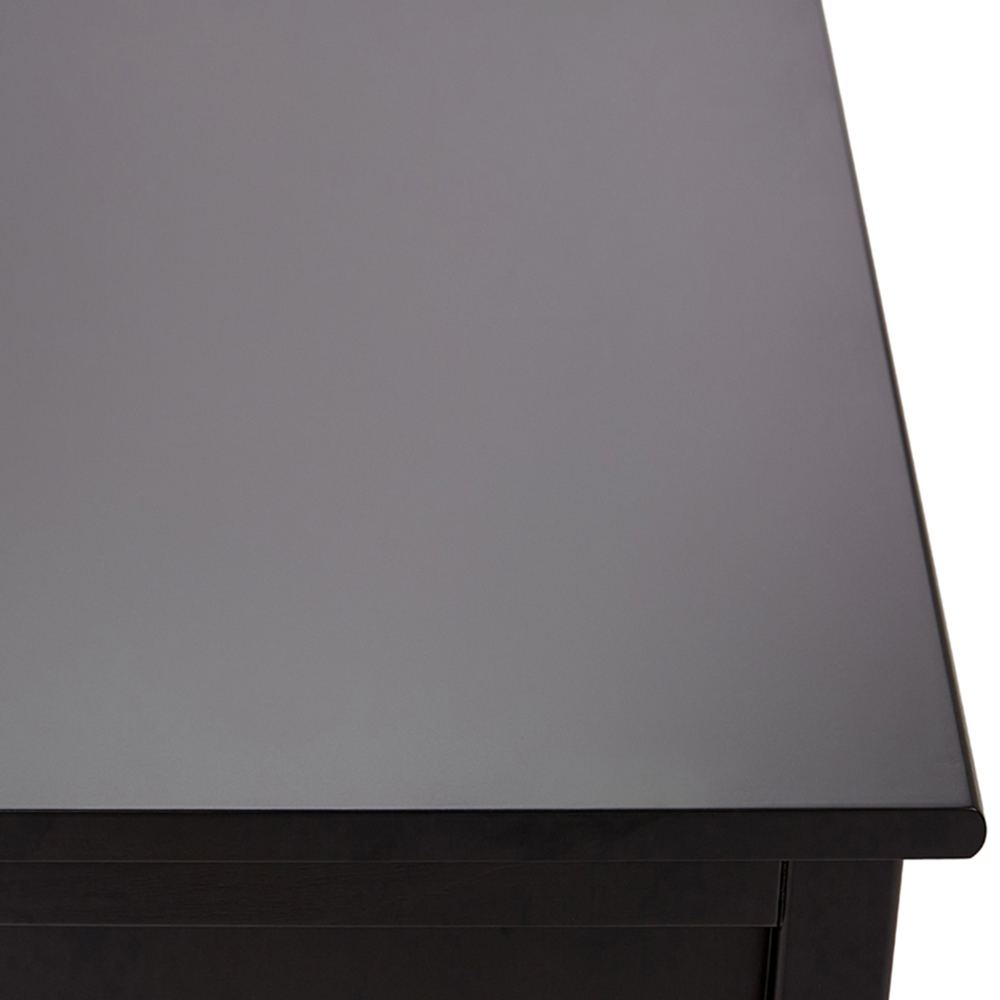 Palazzi 2 Drawer Black Bedside Table Image 7