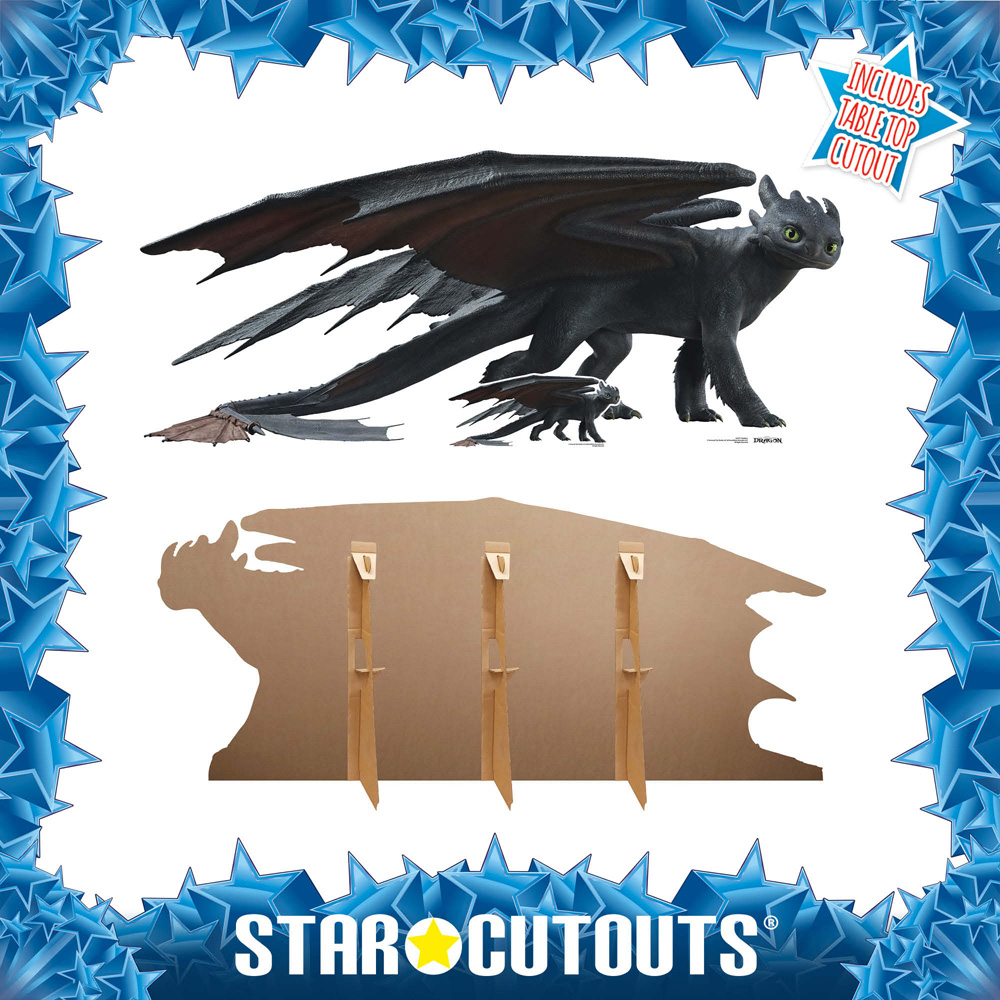 Star Cutouts Toothless Dragon Live Action Cardboard Cutout 2.8ft Image 4