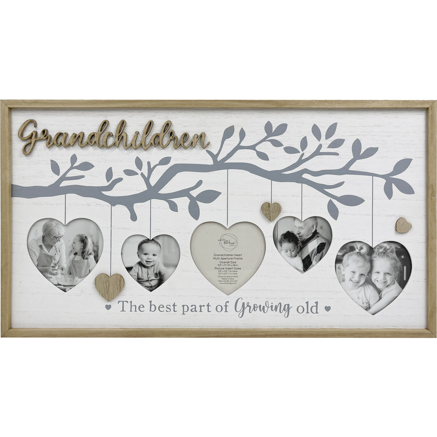 White Grandchildren Heart Aperture Phot Frame Image