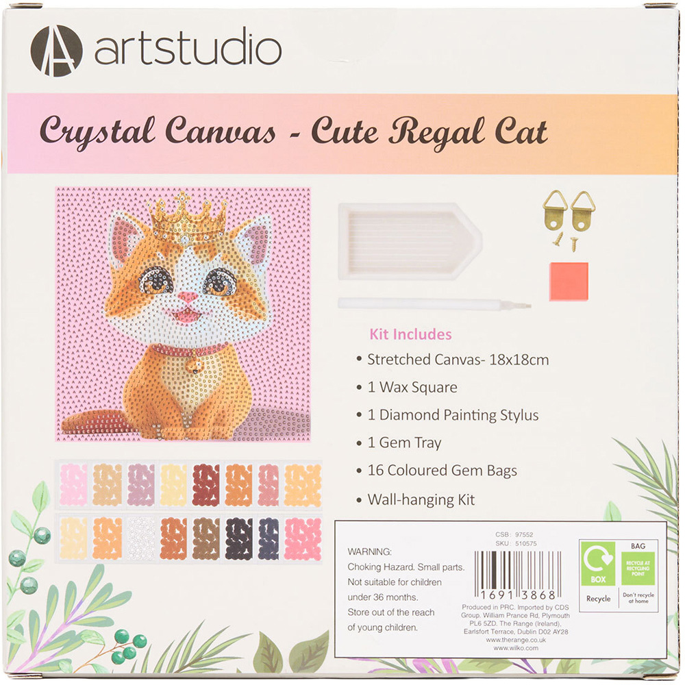 Cute Regal Cat Crystal Canvas Image 3