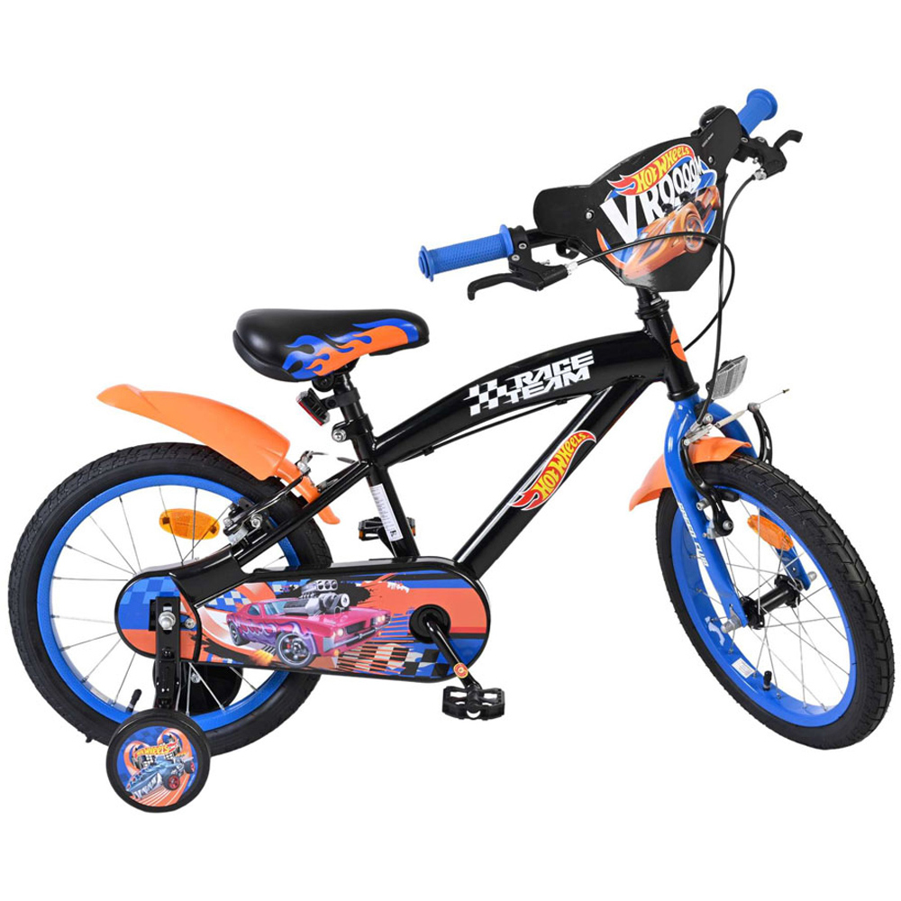 Volare Hot Wheels Kids 16 inch Multicolour Bike with Stabilisers Image 4