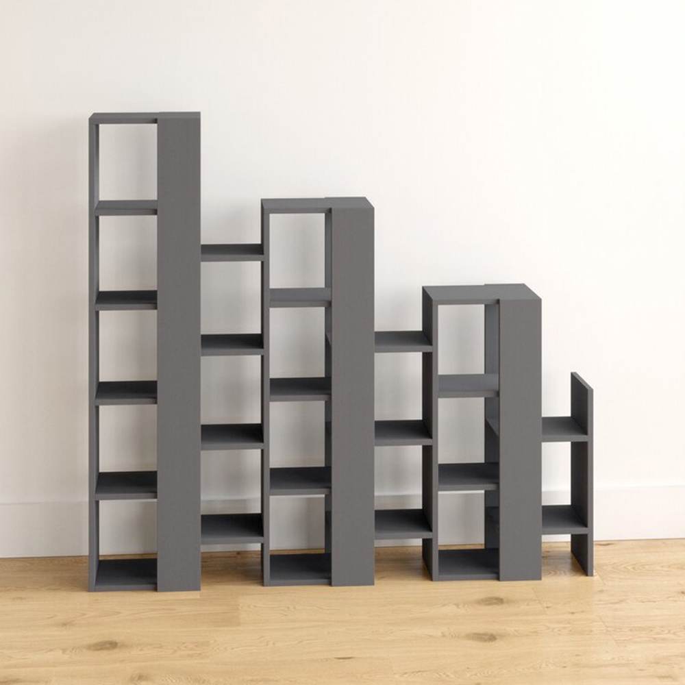 Decortie Lift 18 Shelf Anthracite Bookcase Image 3