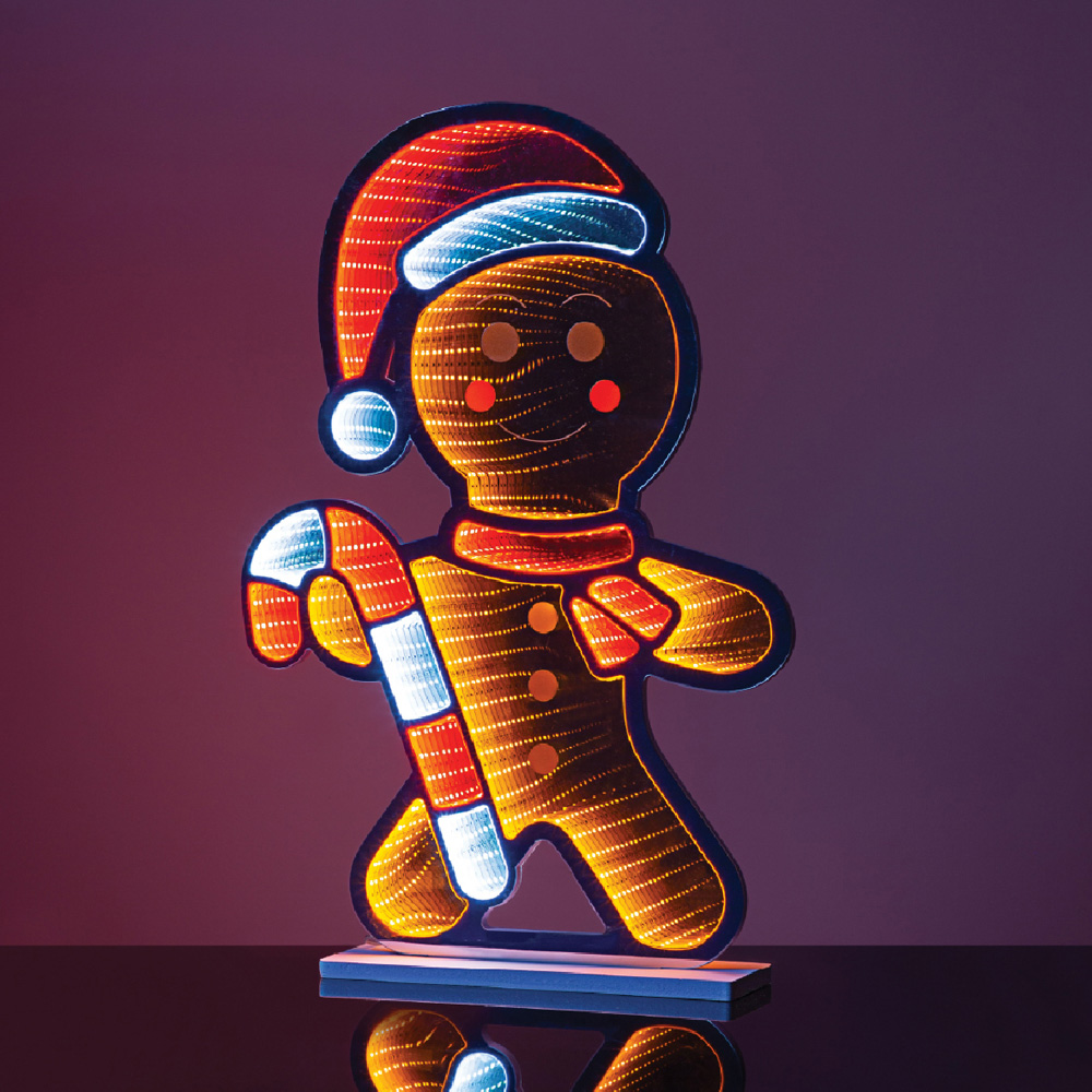 The Christmas Workshop LED Gingerbread Man Infinity Light Xmas Decoration 60cm Image 3