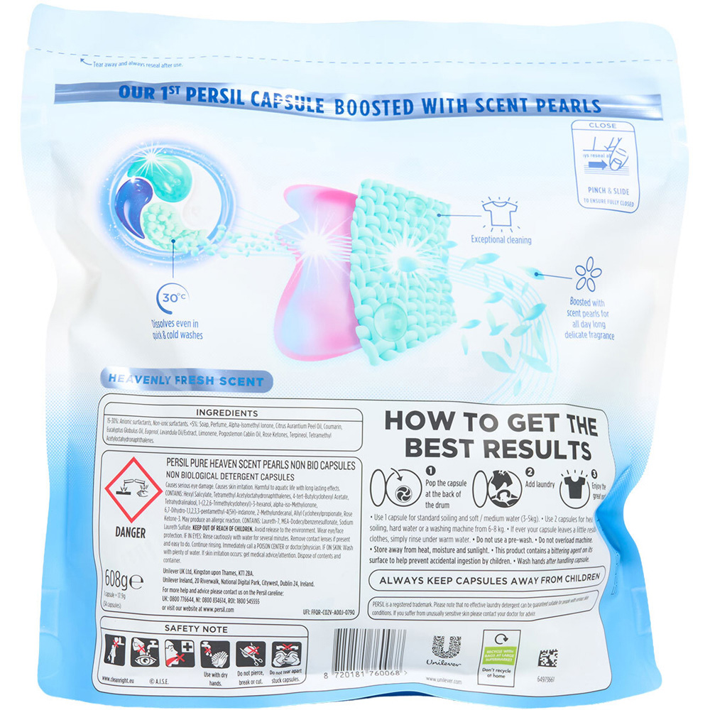 Persil Pure Non Bio Detergent Capsules Image 2