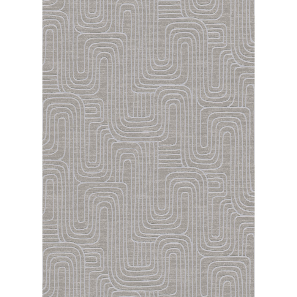 Erismann Rondo Linear Natural Taupe Wallpaper Image 5
