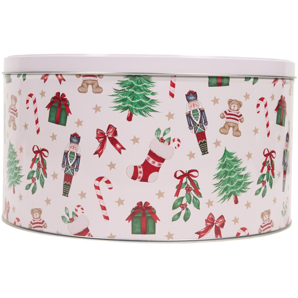 Set of 3 Stackable Christmas Cake Tins Image 2