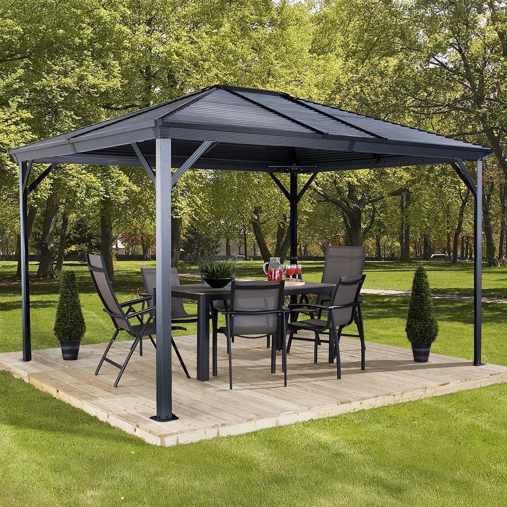 Sojag Ventura 3 x 3.7m Grey Gazebo Image 1
