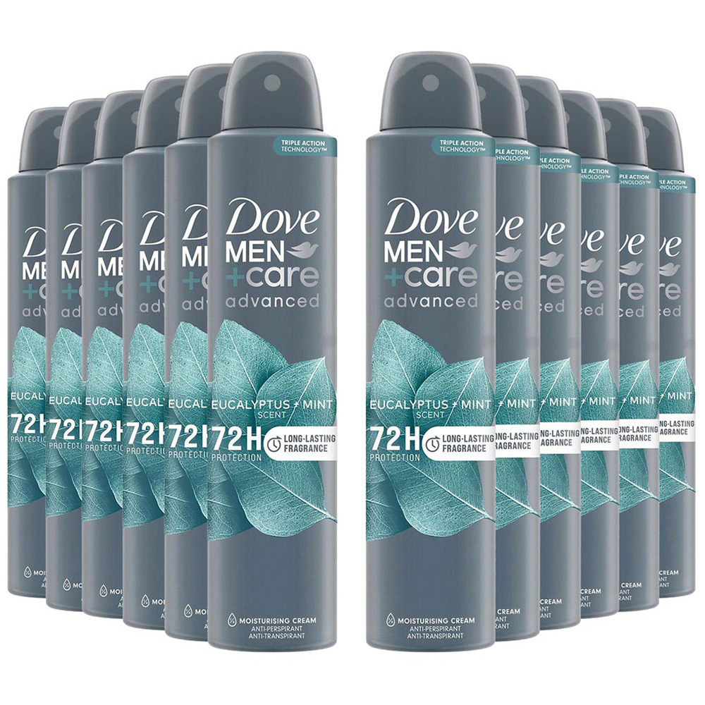 Dove Men + Care Advanced Eucalyptus and Mint Antiperspirant Deodorant Spray 200ml 12 Pack Image 1