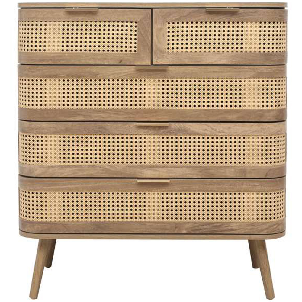 Birlea Noah 5 Drawer Rattan Effect Chest of Drawers Image 3