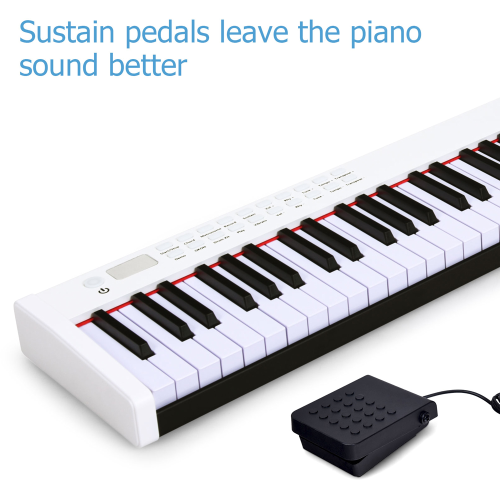 Costway MU10099GB White Portable Electronic Keyboard Piano Image 7
