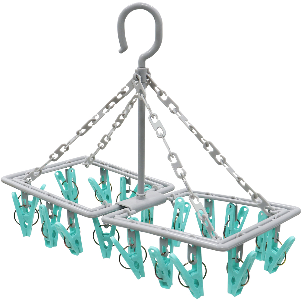JVL Peg Basket Sock Dryer and Clothes Line Laundry Bundle Image 3