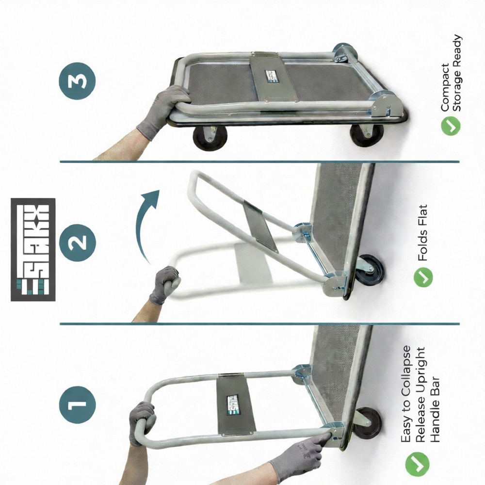 House Of Home Foldable Platform Hand Trolley 150kg Image 2