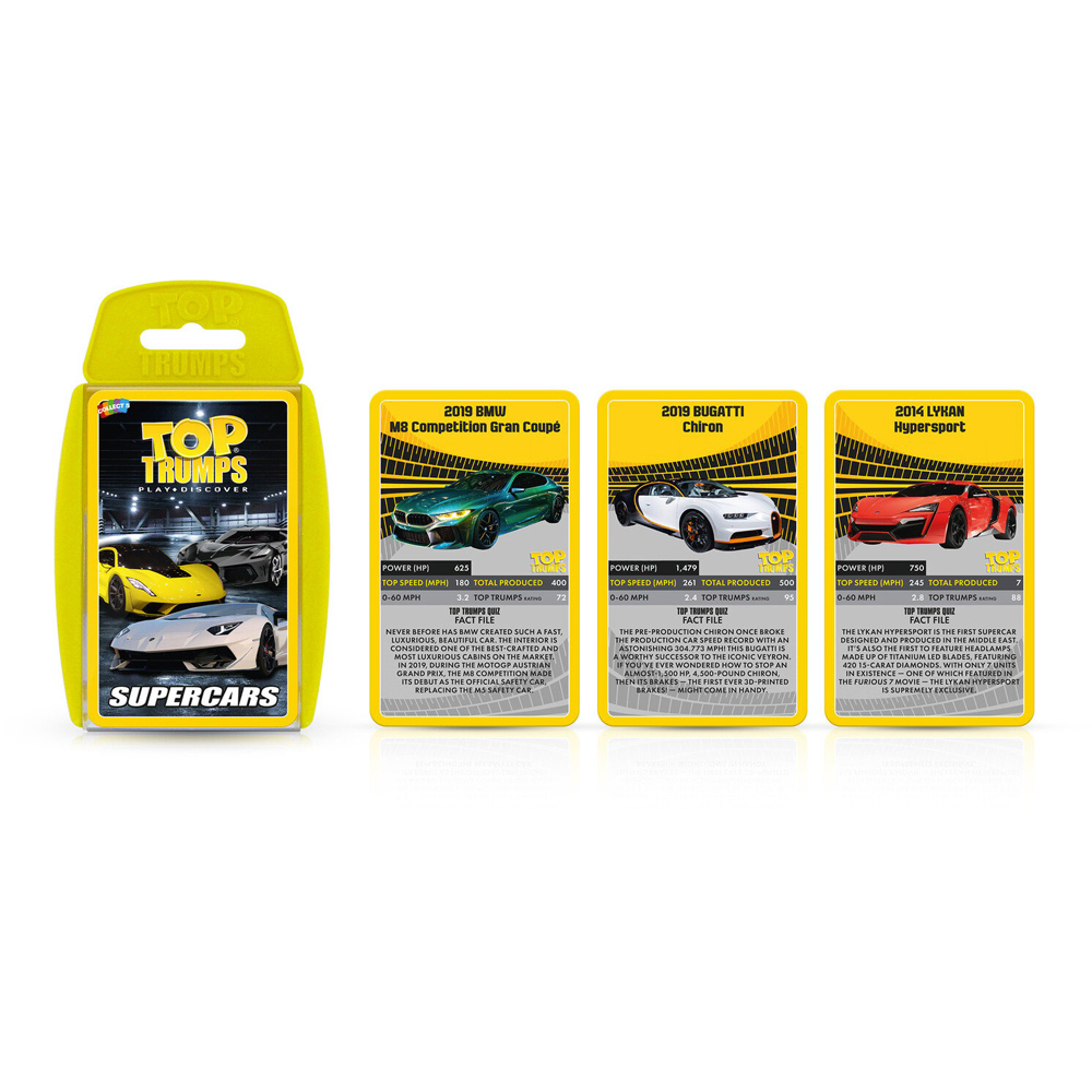Top Trumps Supercars Card Game Image 2