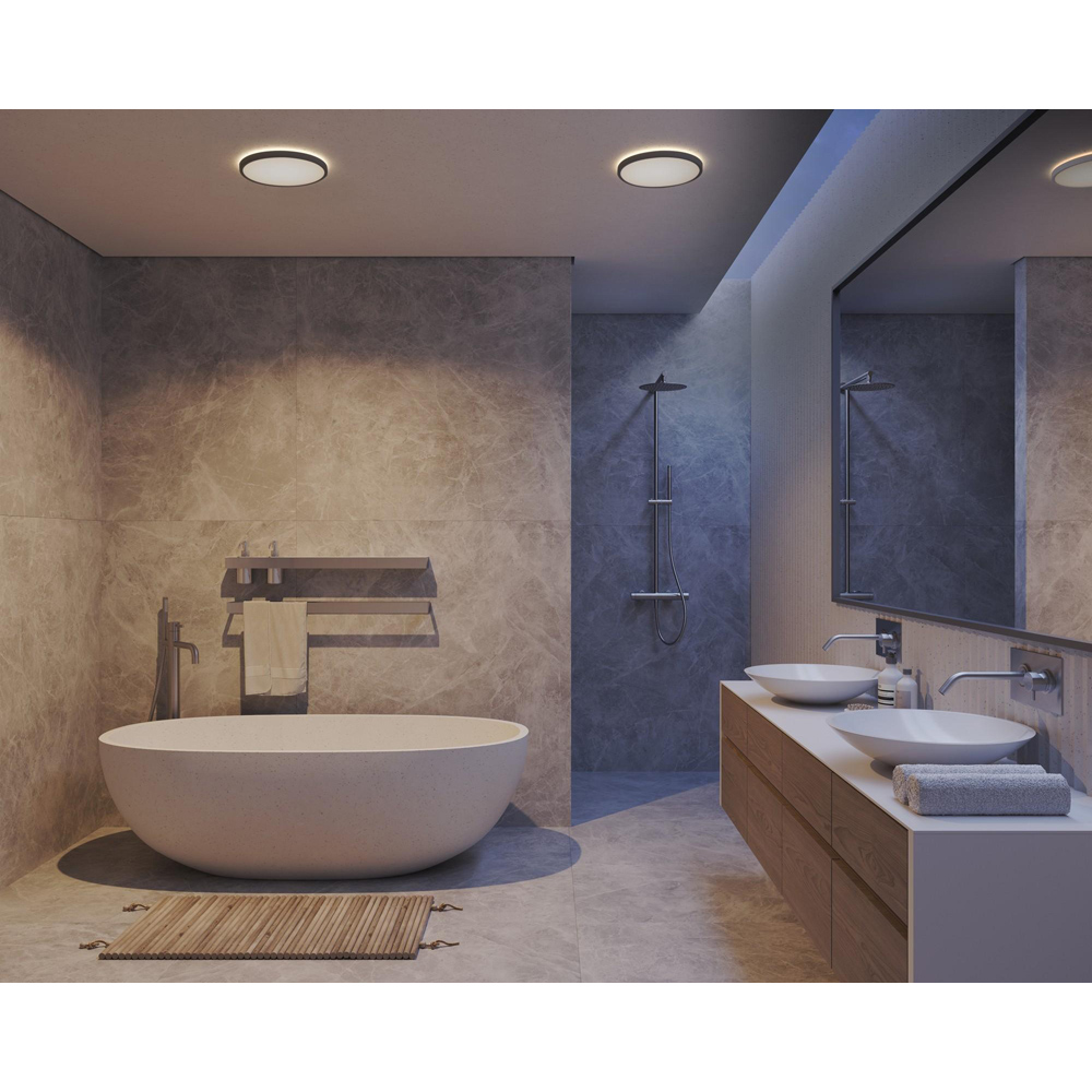 Nordlux Oja 42 3000/4000K 3-Step Black LED Ceiling Light Image 5