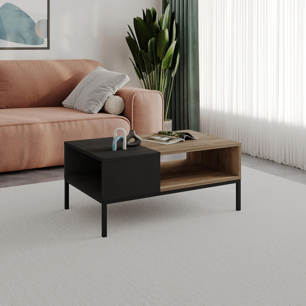 Decortie Cailin Single Shelf Natural Oak Coffee Table Image 4
