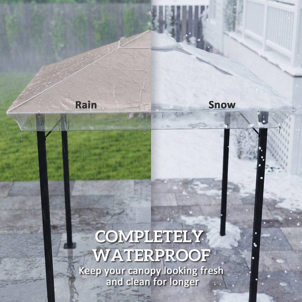 Outsunny 2 x 2m Clear Waterproof Gazebo Protective Cover Image 4