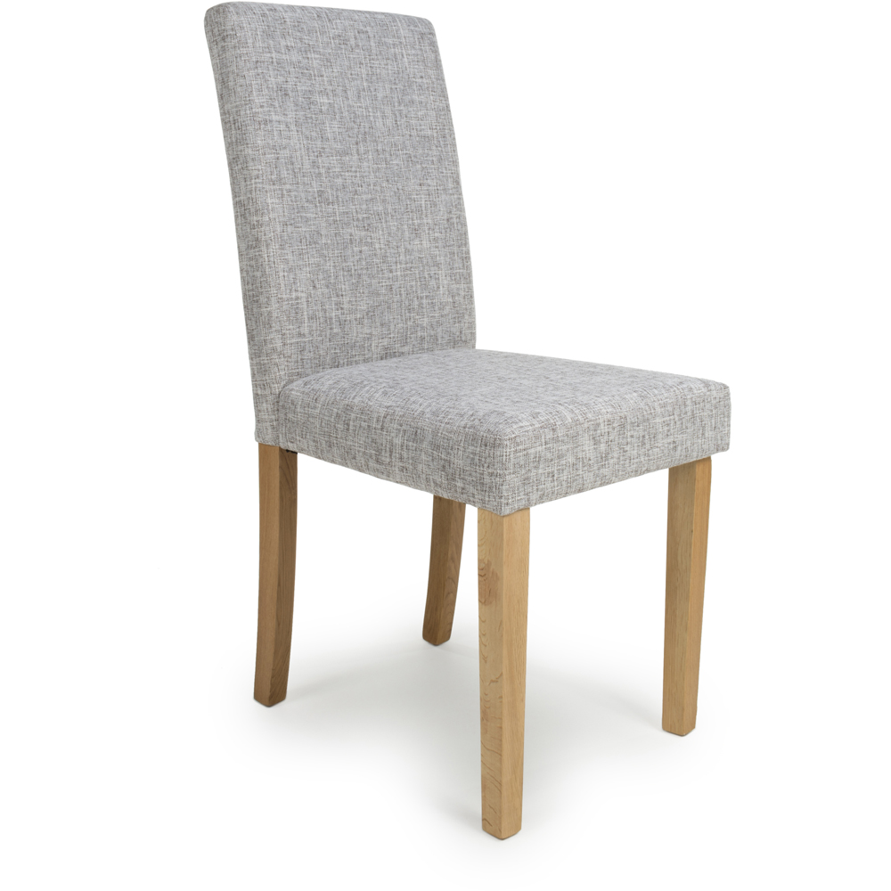 Finley Set of 2 Grey Linen Effect Dining Chair Image 2