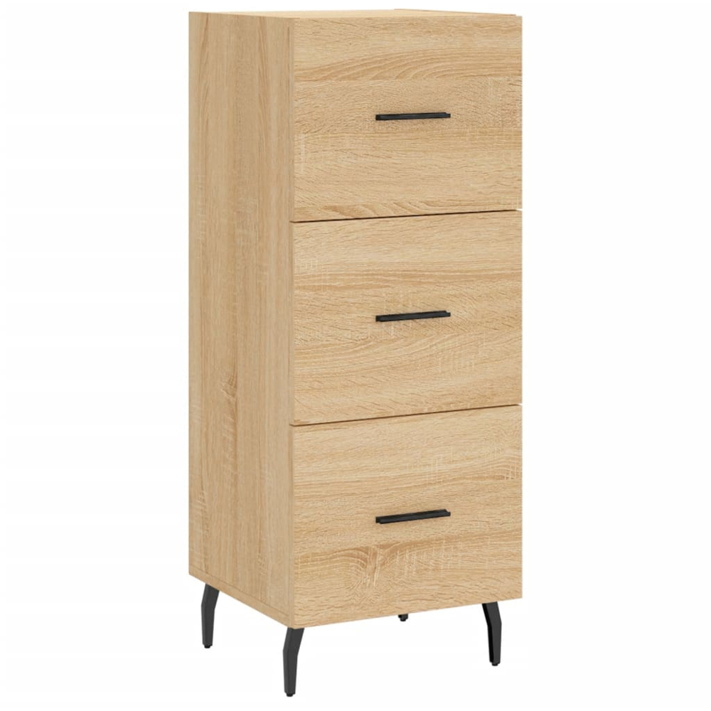 vidaXL 3 Drawer Sonoma Oak Sideboard Image 2