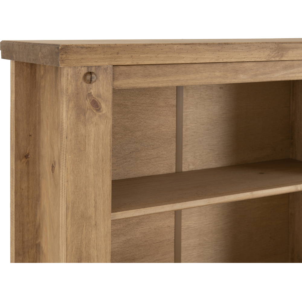 Seconique Tortilla Single Drawer 3 Shelf Distressed Waxed Pine Bookcase Image 5
