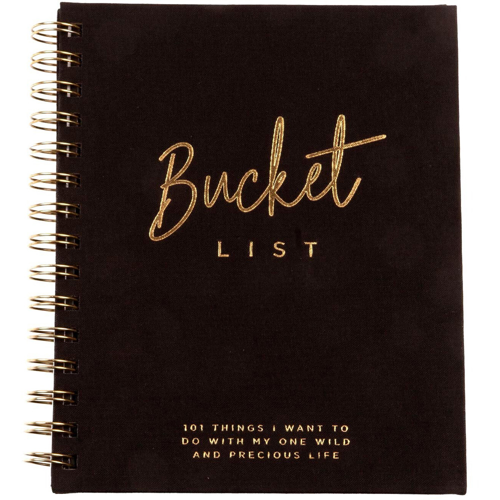 Black Bucket List Journal Image