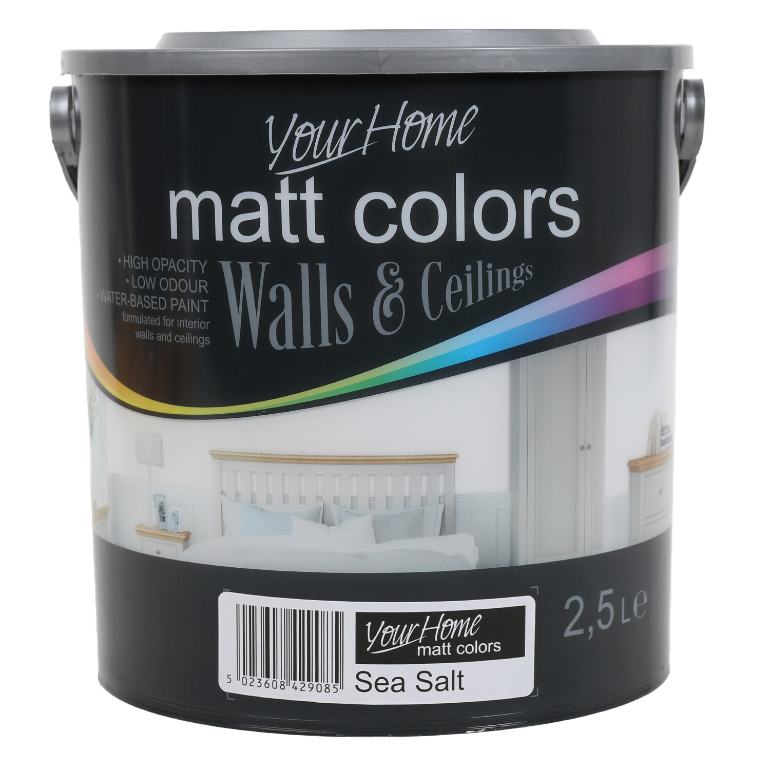 Your Home Walls & Ceilings Sea Salt Matt Emulsion Paint 2.5L Image 1