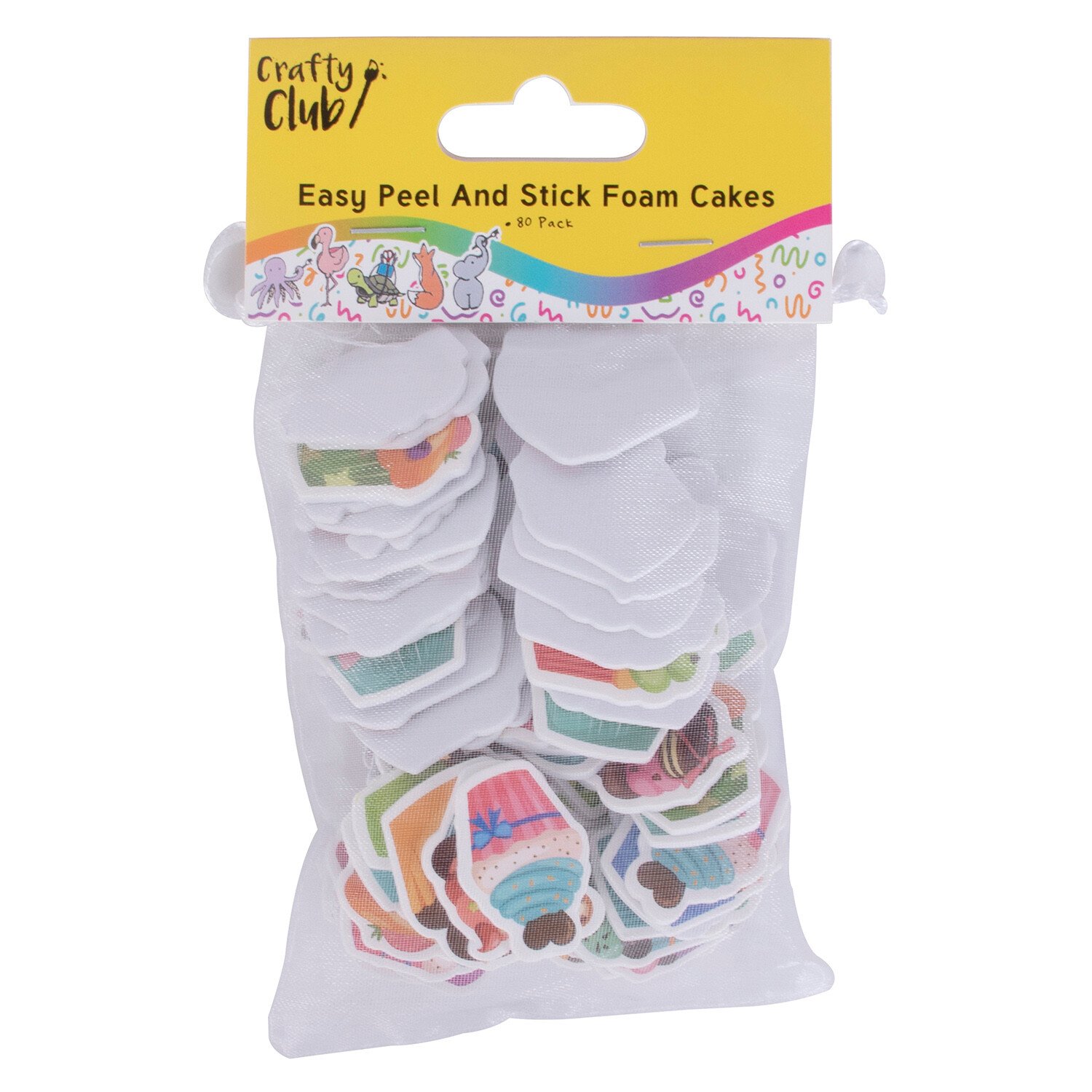 Easy Peel and Stick Foam Stickers - Multicolour / Sweets Cakes Image 1