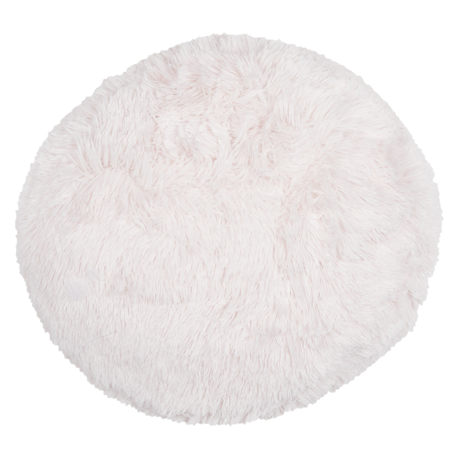 My Home Blush Pink Round Plush Bear Cushion 45cm Image