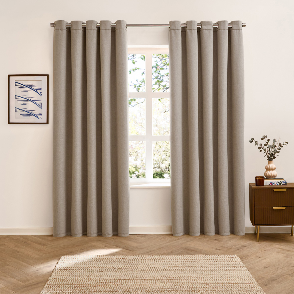 Furn Verso Petrol Reversible Suede-Look Blackout Eyelet Curtains 229 x 229cm Image 5