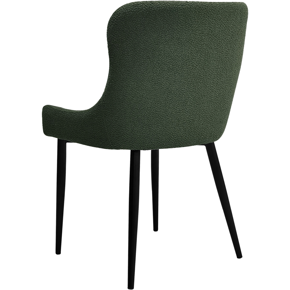 Bentley Designs Rubens Set of 2 Green Boucle Dining Chair Image 3