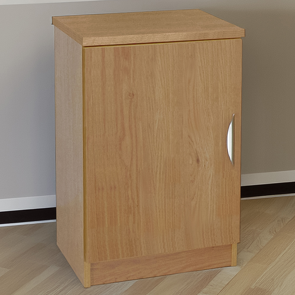 R White Cabinets Single Door Brown Desk Height Cupboard Image 1