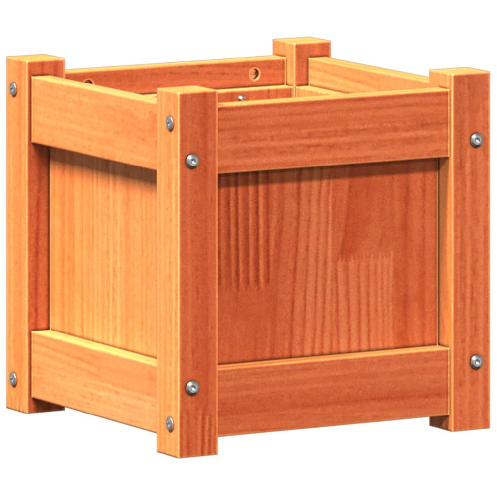 vidaXL Wax Brown Solid Pine Wood Garden Planter 31cm Image 6