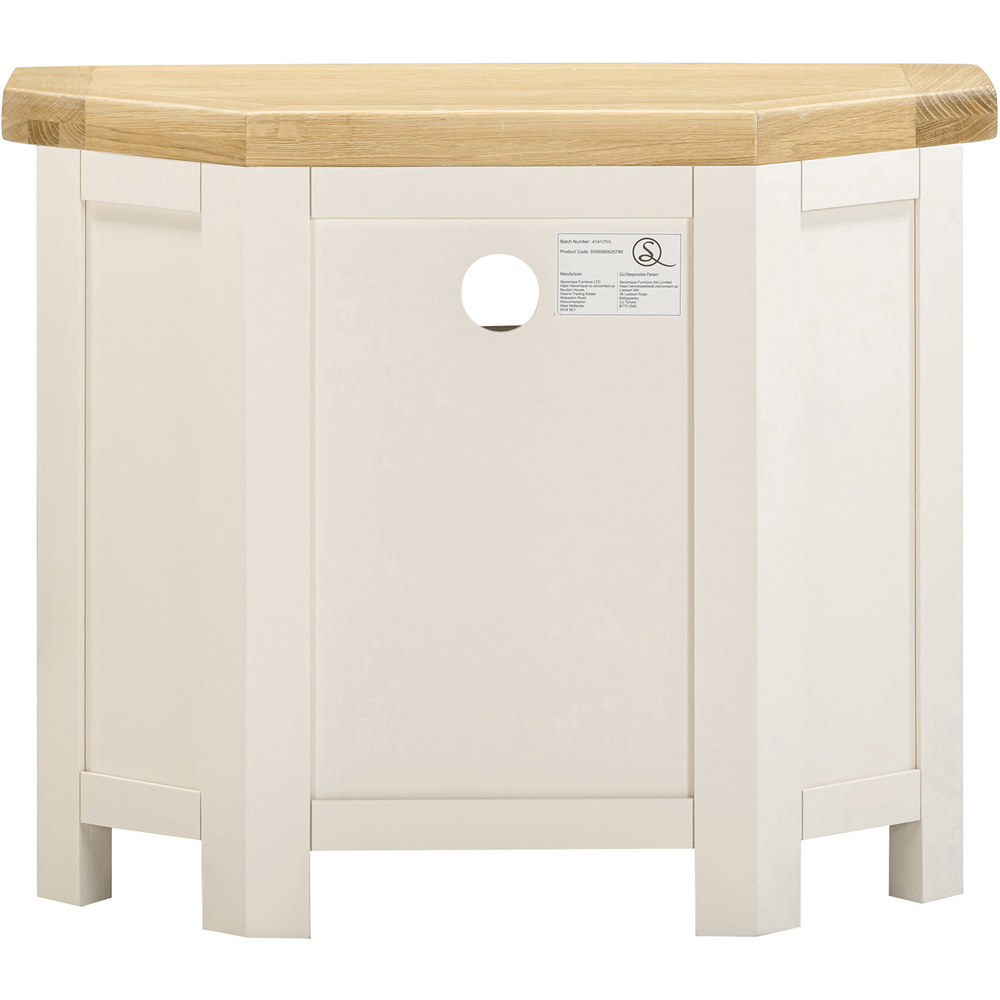 Seconique Windsor 2 Door Ivory and Oak Corner TV Unit Image 5