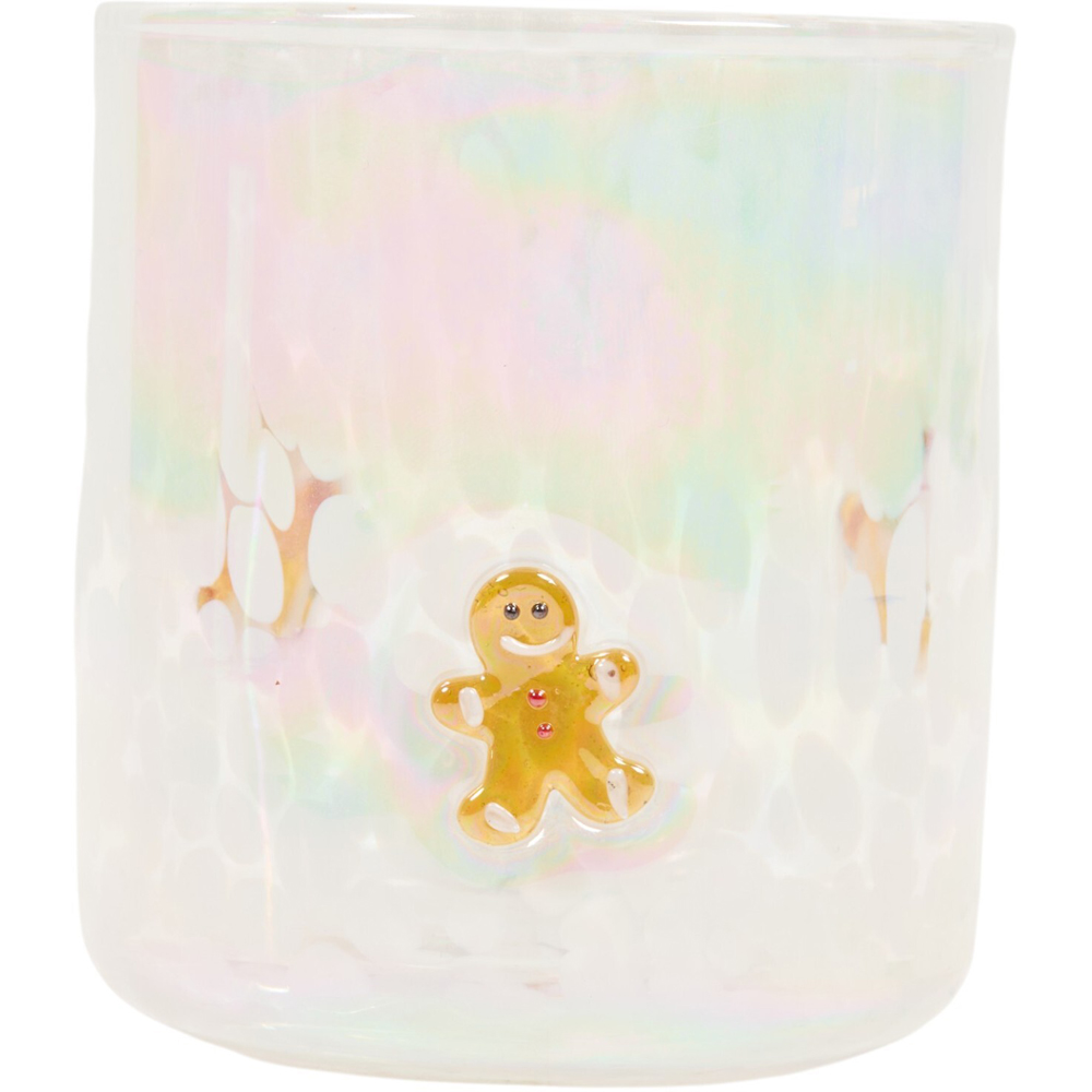 Iridescent Confetti Glass with Xmas Icons Image 3