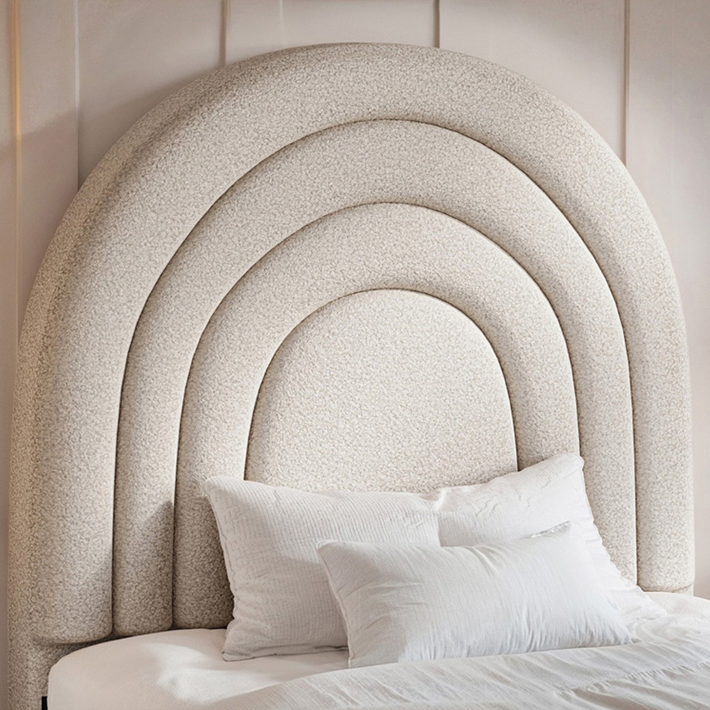 Flair Ava Single Cream Boucle Ottoman Bed Image 2