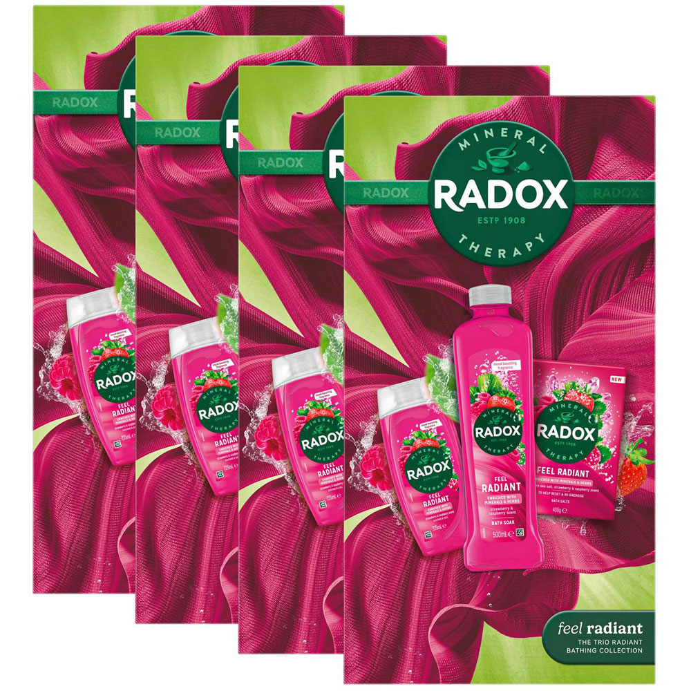 Radox Feel Radiant Collection 3 Piece Gift Set 4 Pack Image 1