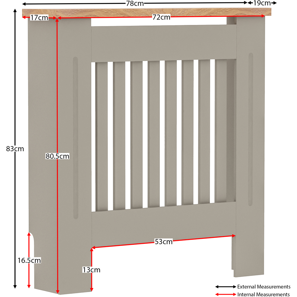 VIDA DESIGNS Arlington Olive Grey Radiator Cover Small Image 7