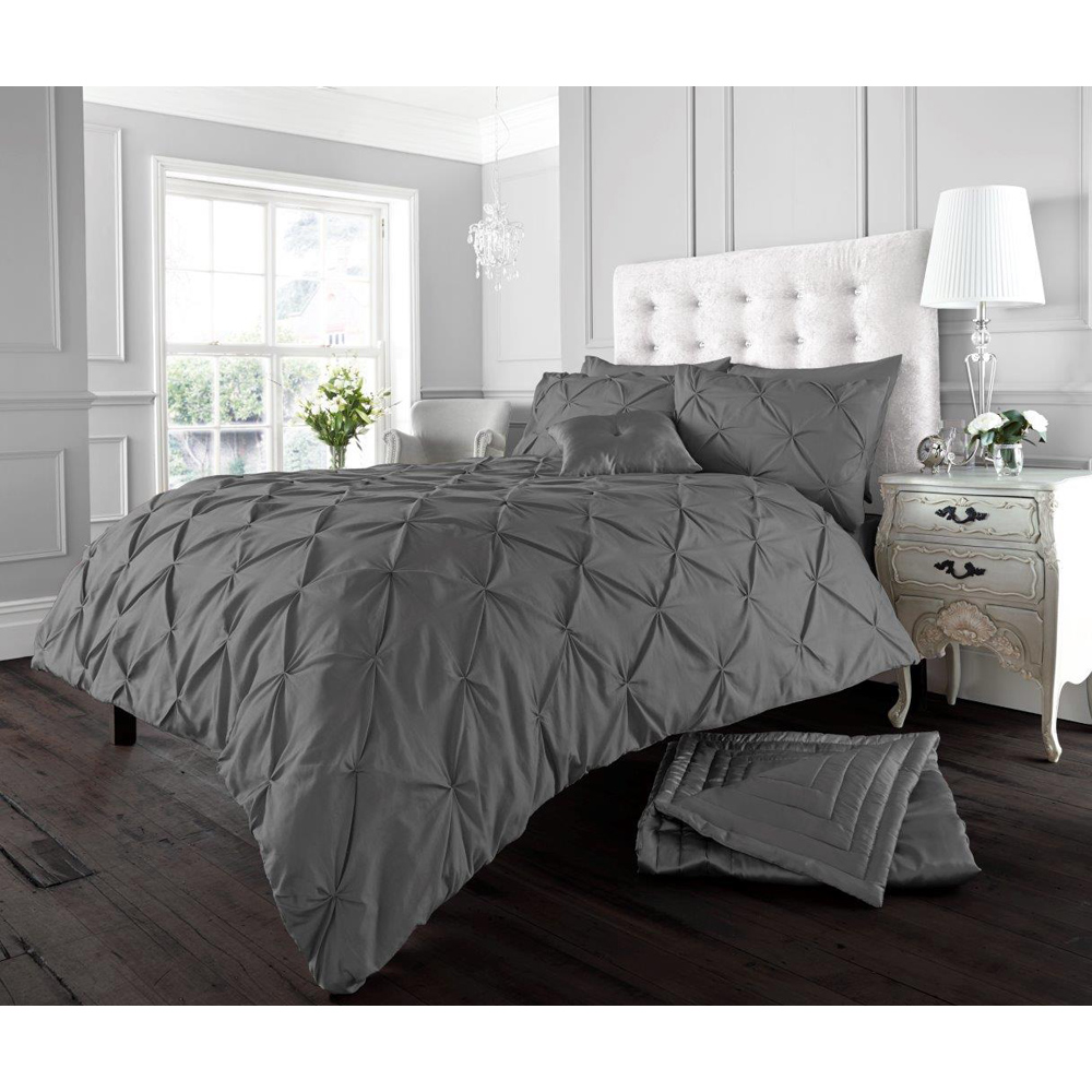 Smart Living Alford Double Charcoal Duvet Cover Set Image 3