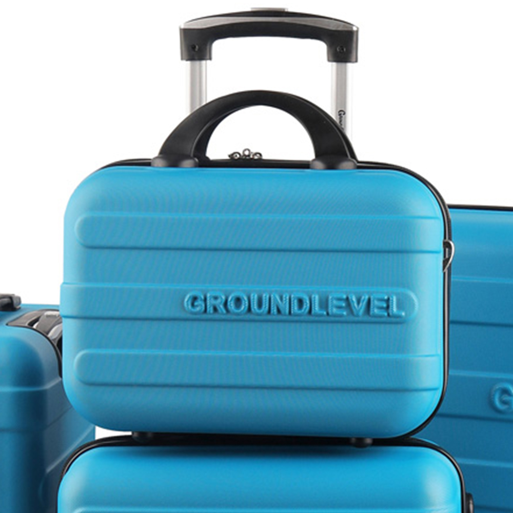 Groundlevel Regency Hard Shell Set of 4 Teal Luggage Suitcase Image 2