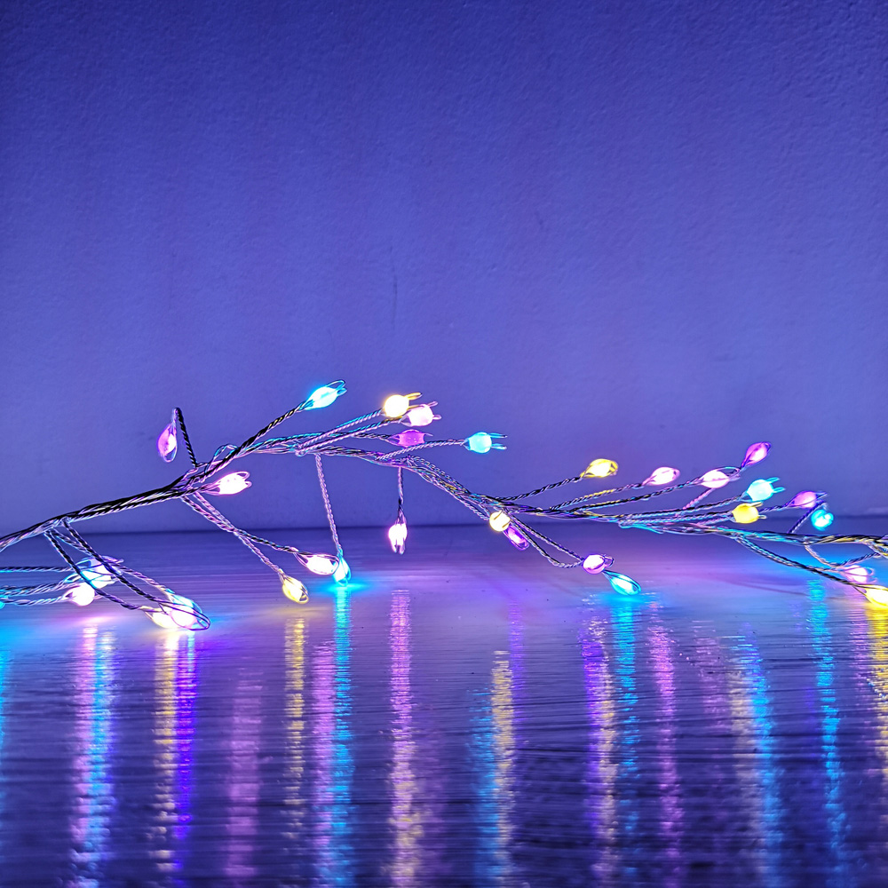 Premier UltraBrights 800 Rainbow LED Silver Pin Wire Cluster Light 5.5m Image 5
