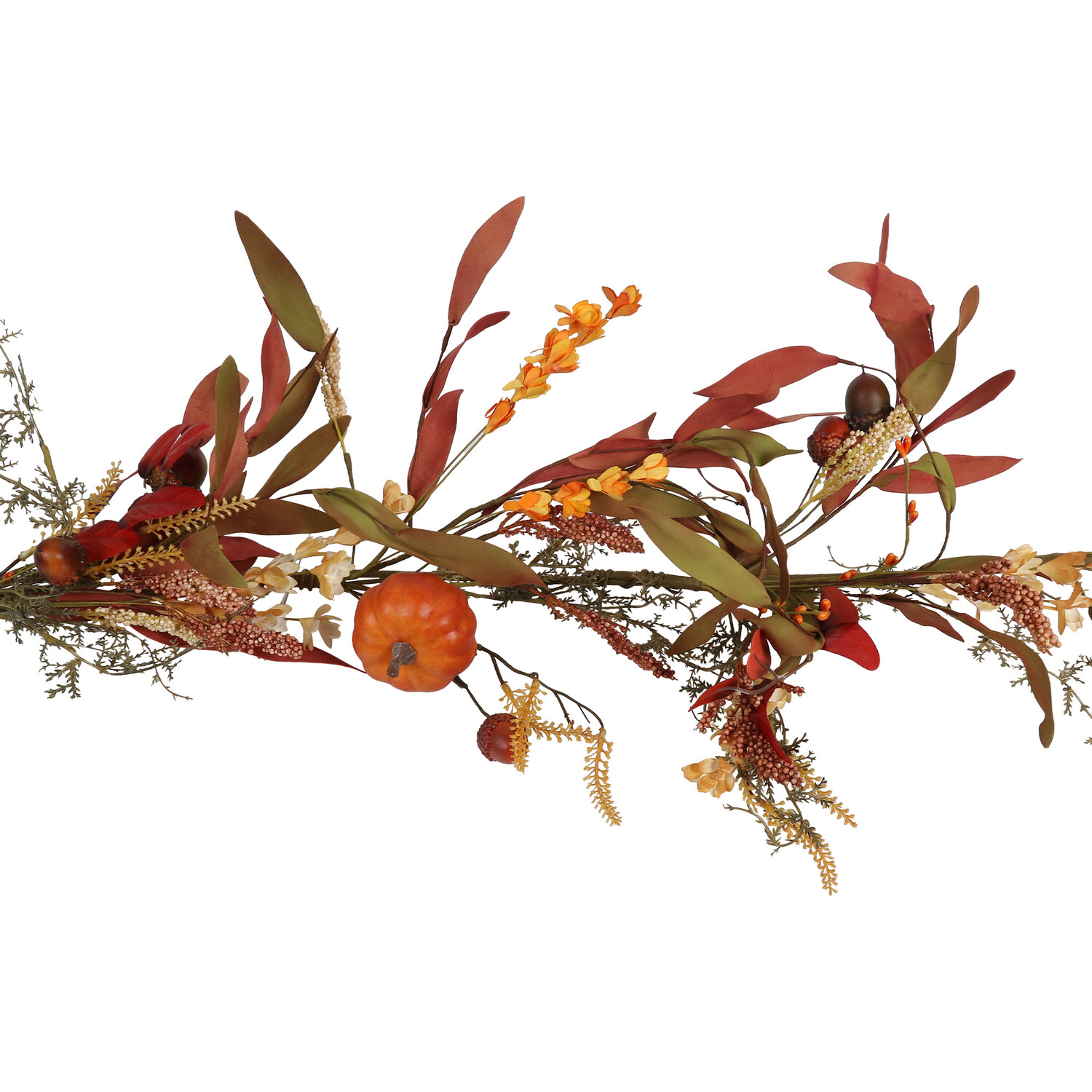 Autumnal Pumpkin Foliage Garland - Orange Image 4